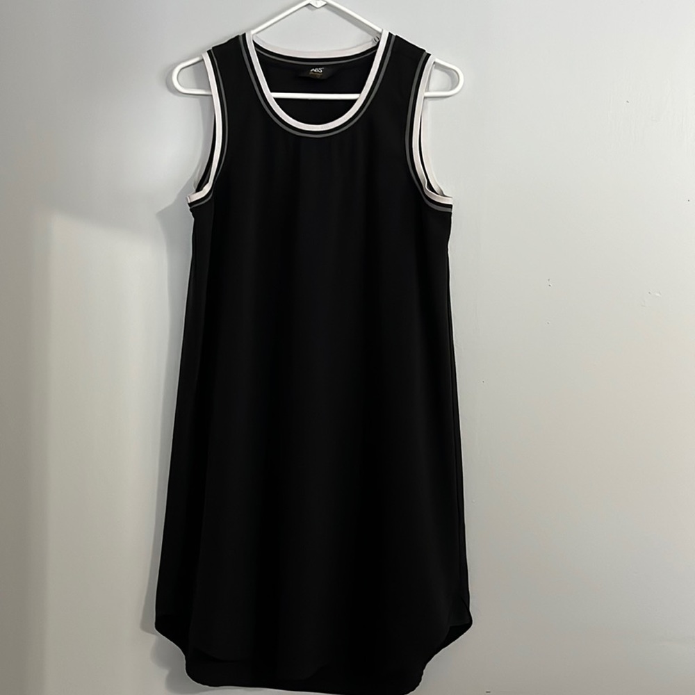 ABS black sleeveless dress